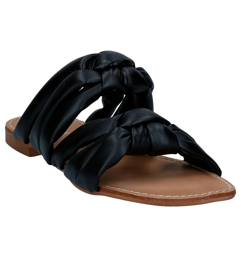 Scapa Nu-pieds plates en Noir en simili cuir (288873)