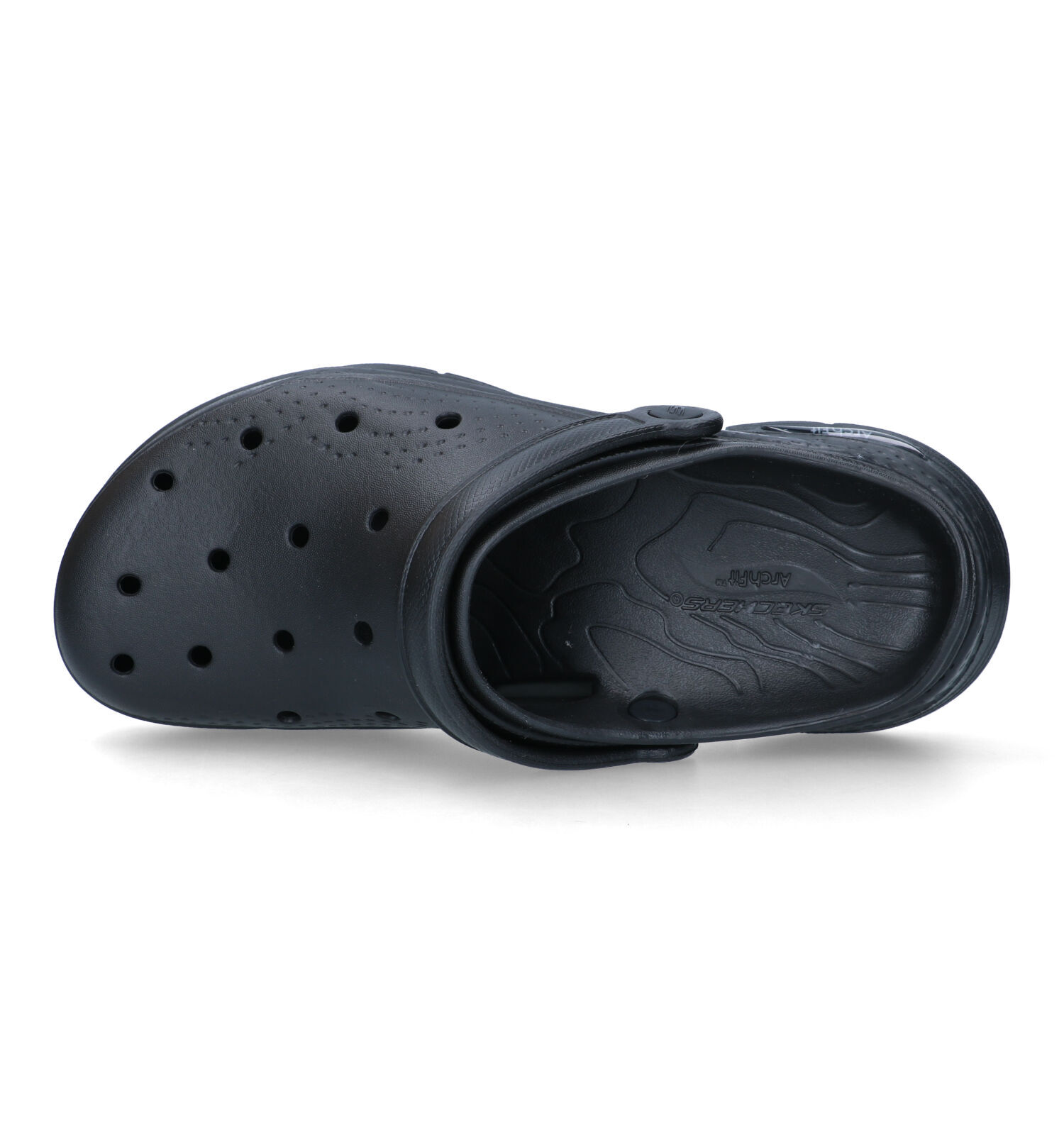 Skechers slippers zwart discount
