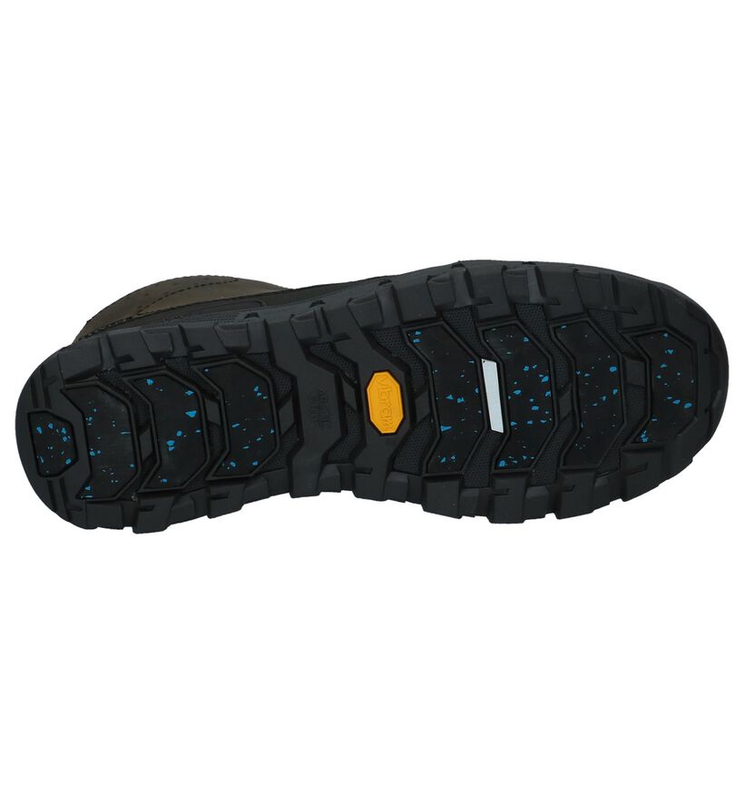 Caterpillar Chaussures hautes en Vert foncé en cuir (225474)