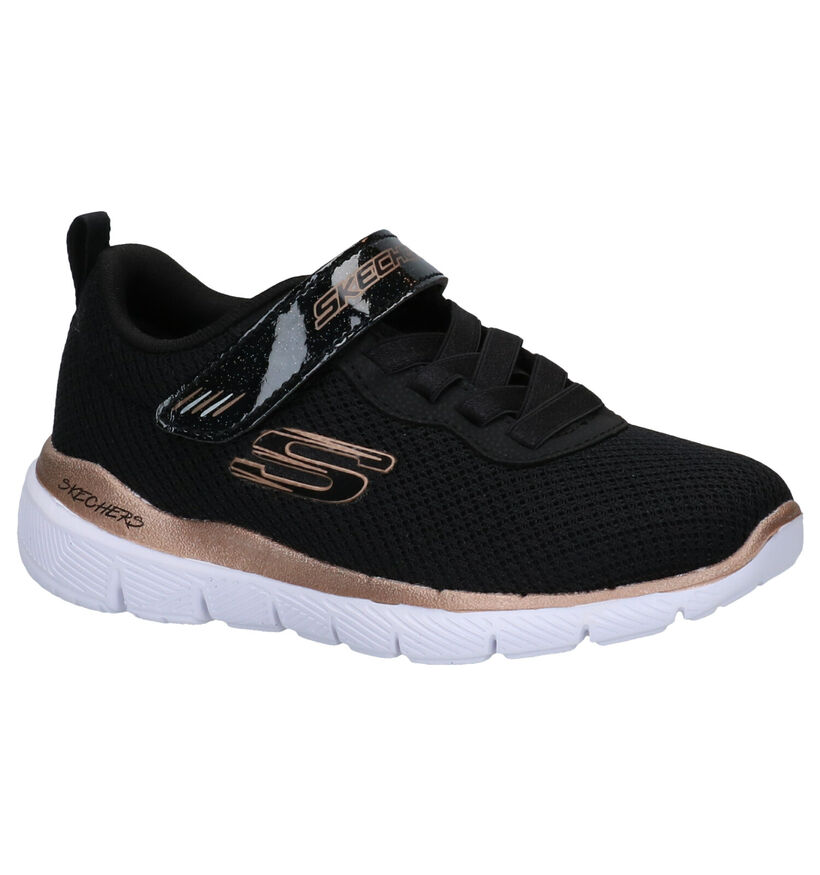 Skechers Skech Appeal Zwarte Sneakers in stof (294003)