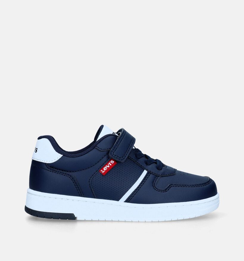 Levi's Kick Vel K Blauwe Schoenen met elastiek/velcro voor jongens (338607) - geschikt voor steunzolen