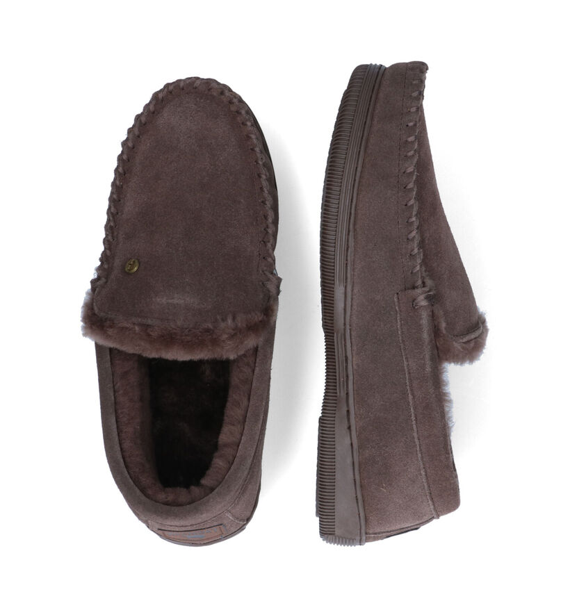 Warmbat Grizzly Pantoufles en Cognac pour hommes (314422)