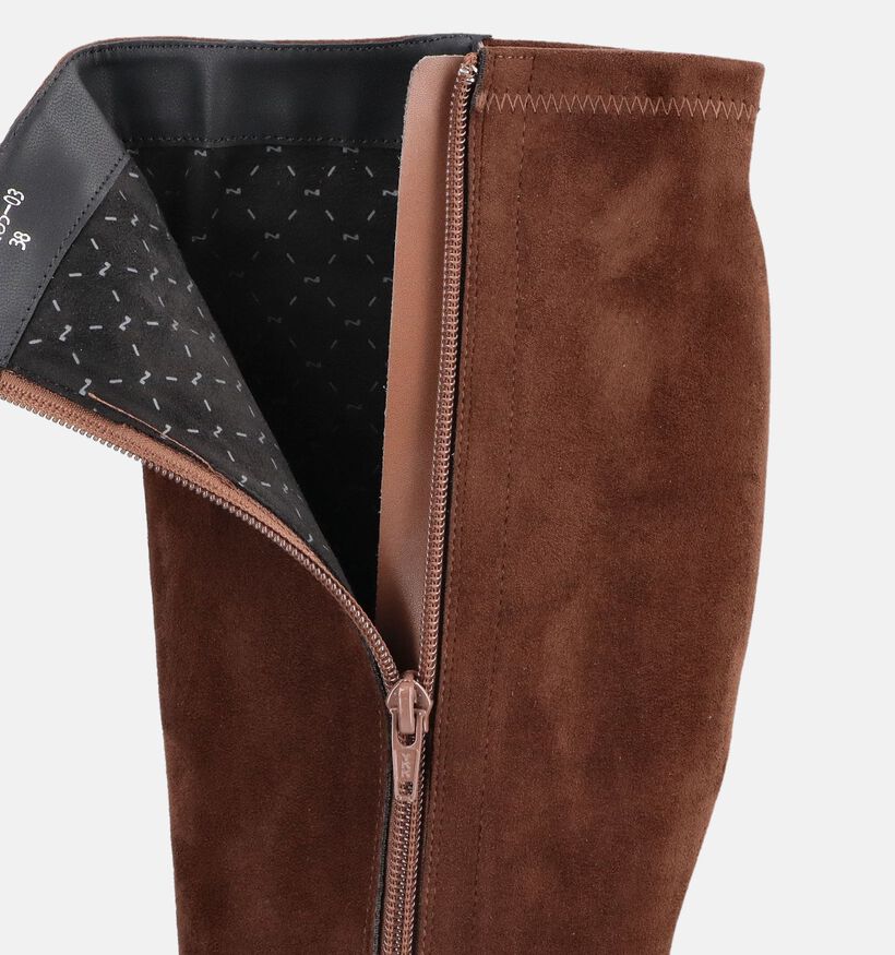 Nathan-Baume Bottes hautes en Brun fonc&eacute; pour femmes (380283)