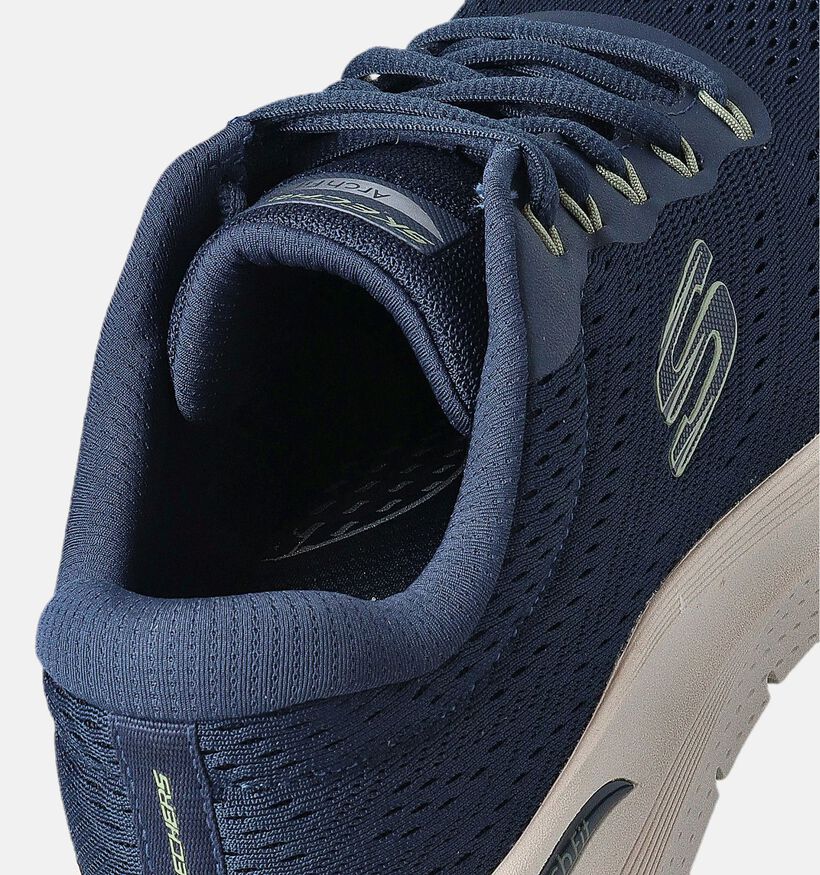 Skechers Arch Fit 2.0 Baskets en Bleu pour hommes (353222) - pour semelles orthopédiques