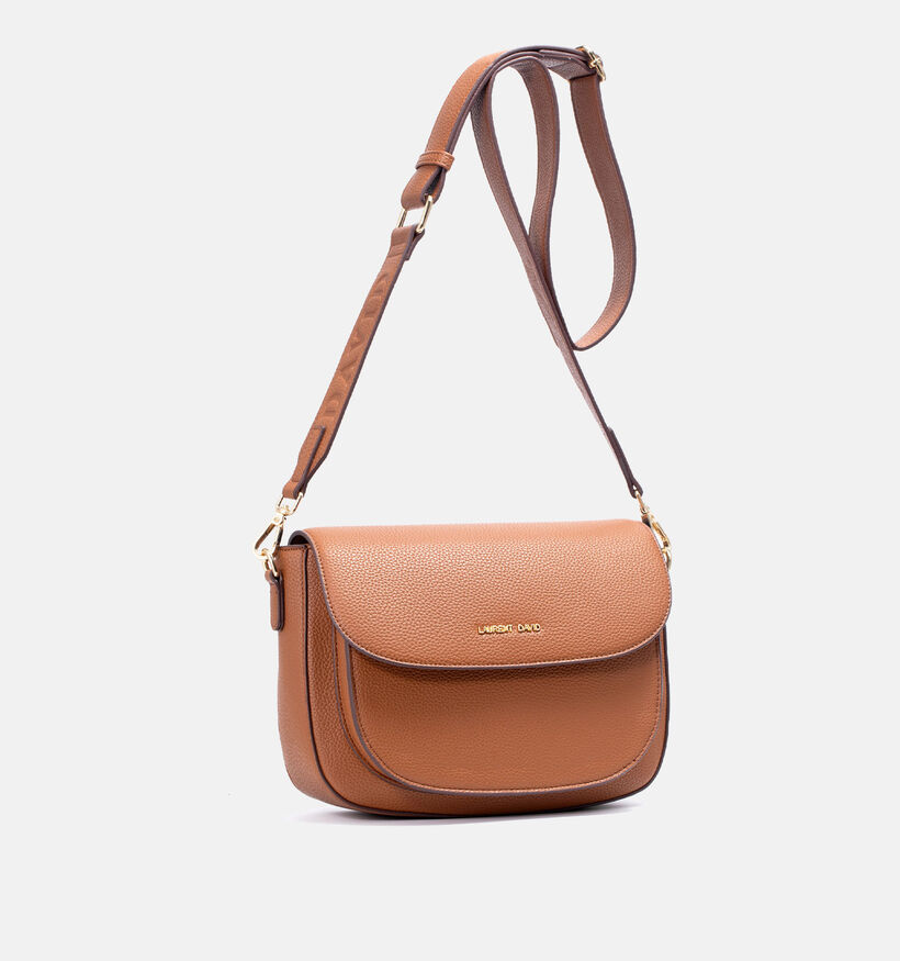 Laurent David Zwarte Crossbody tas Laurent David Cognac Crossbodytas voor dames (365118)