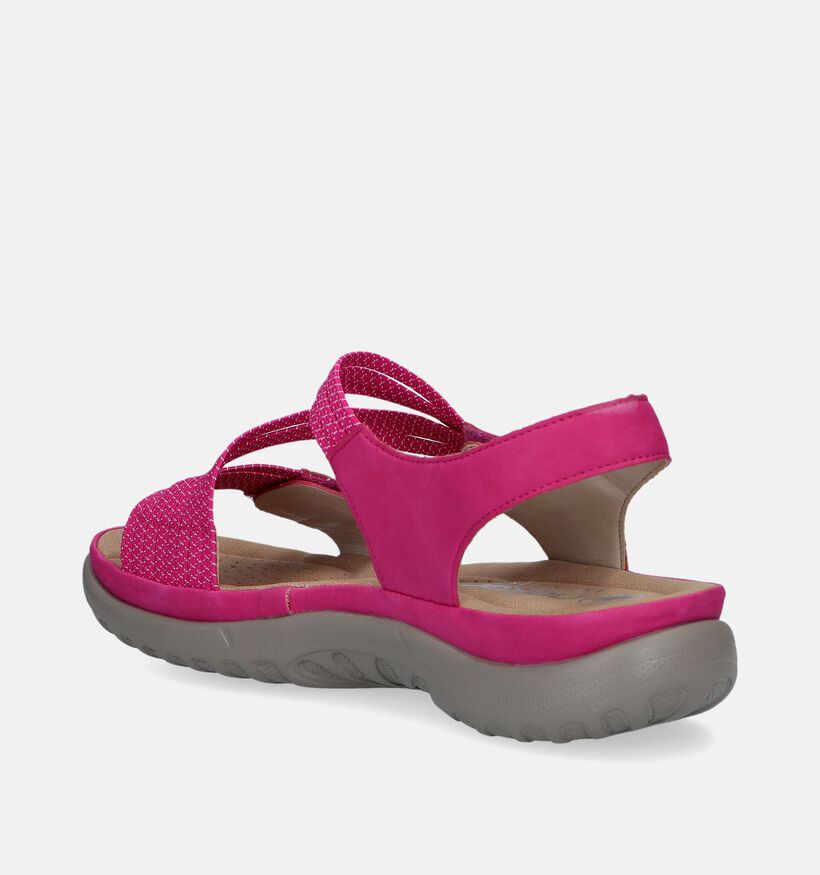 Rieker Fuchsia Platte sandalen voor dames (339126)