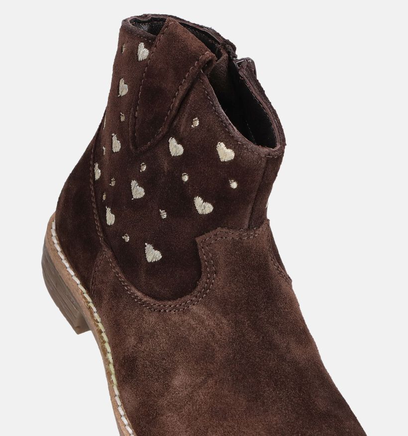 Milo & Mila Bottes courtes en Brun fonc&eacute; pour filles (379061)
