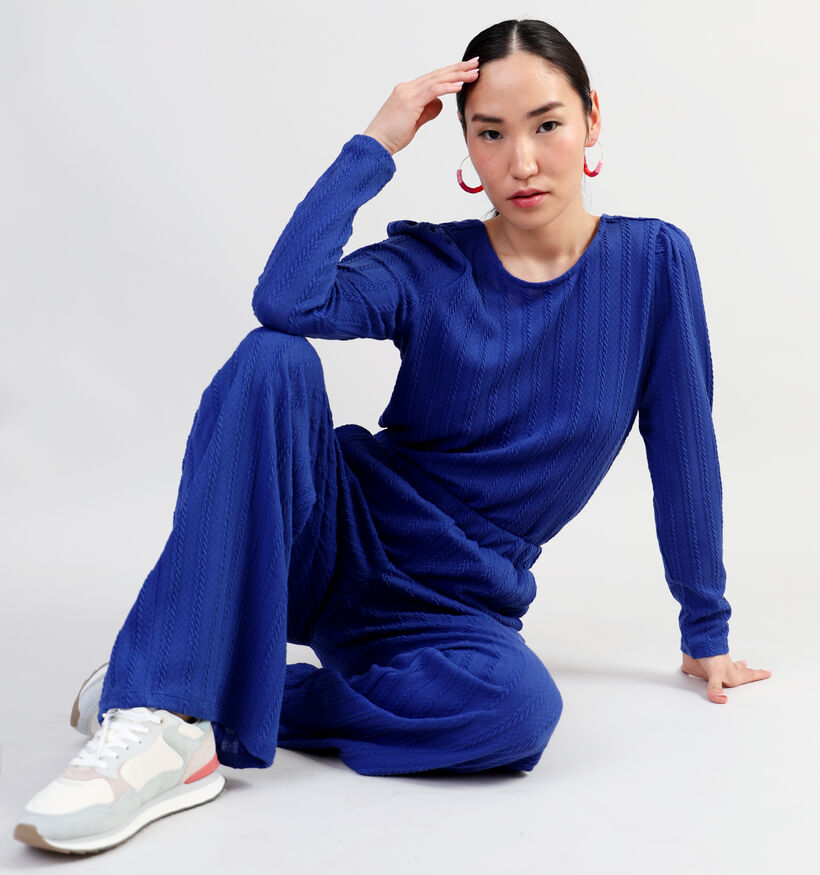 Vero Moda Geleste T-shirt avec manches longues en Bleu pour femmes (335316)