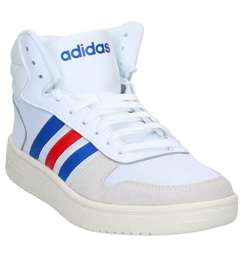 adidas Hoops 2.0 Mid Baskets en Blanc en simili cuir (290816)