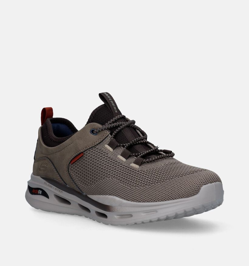 Skechers Arch Fit Orvan Percer Kaki Sneakers voor heren (343975) - geschikt voor steunzolen