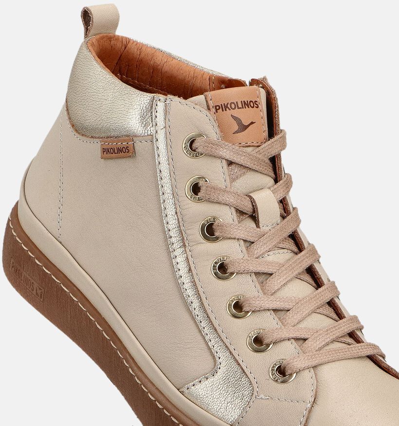 Pikolinos Lanzarote Beige/Gouden Sneakers voor dames (363883) - geschikt voor steunzolen