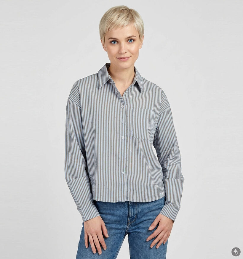 Deeluxe Original Holmy Blauw Gestreept Hemd voor dames (382276)