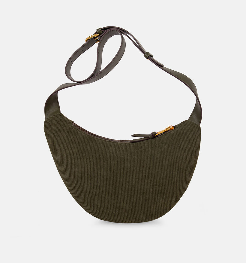 Laurent David Corduroy Sac port&eacute; crois&eacute; en Vert kaki pour femmes (381509)