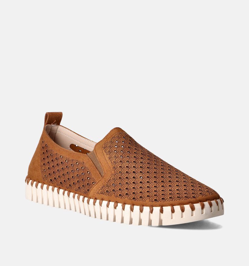 Ilse Jacobsen Tulip Chaussures à enfiler en Cognac pour hommes (356505) - pour semelles orthopédiques