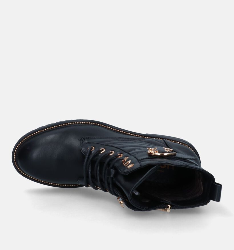 Poelman Boots à lacets en Noir pour femmes (328609)
