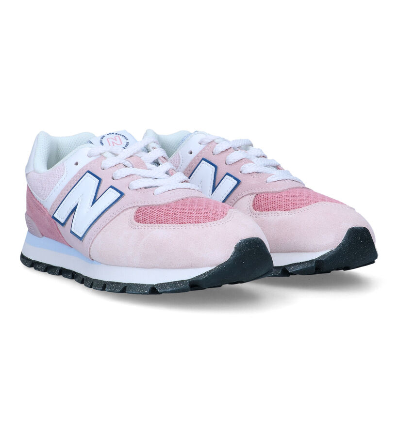 New Balance GC574 Baskets en Bleu pour filles (301696) - pour semelles orthopédiques