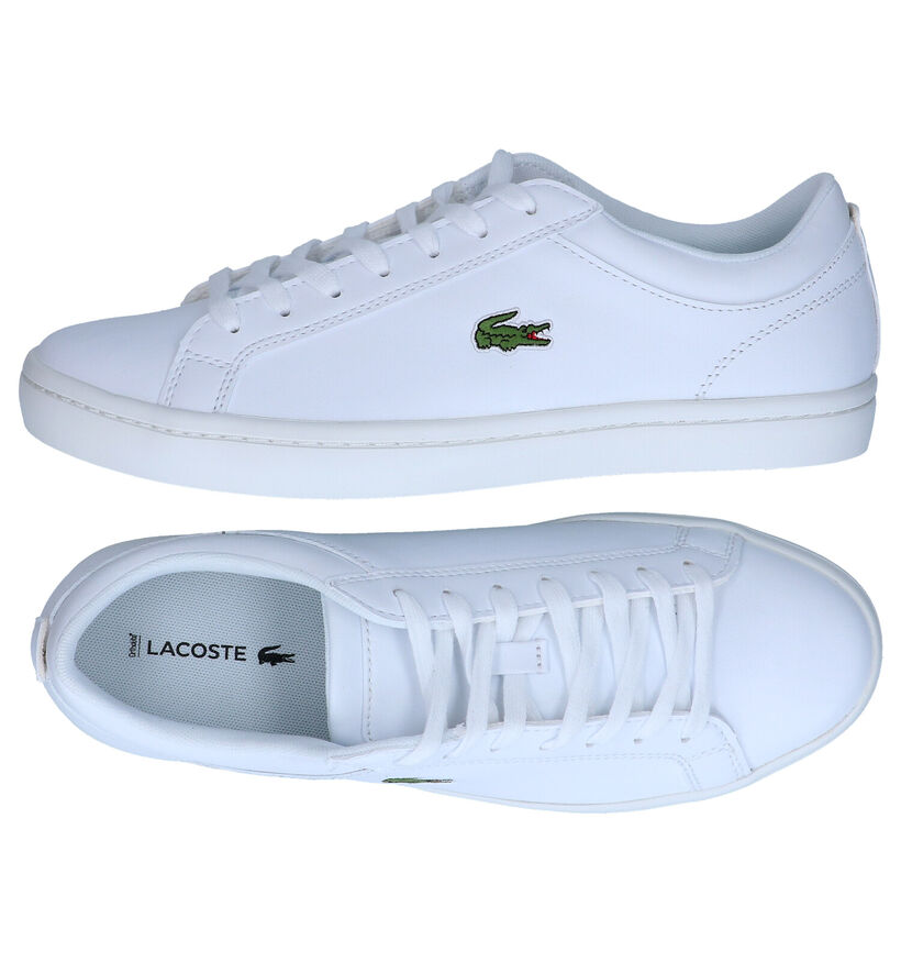 Lacoste Straightset Witte Sneakers in leer (287012)