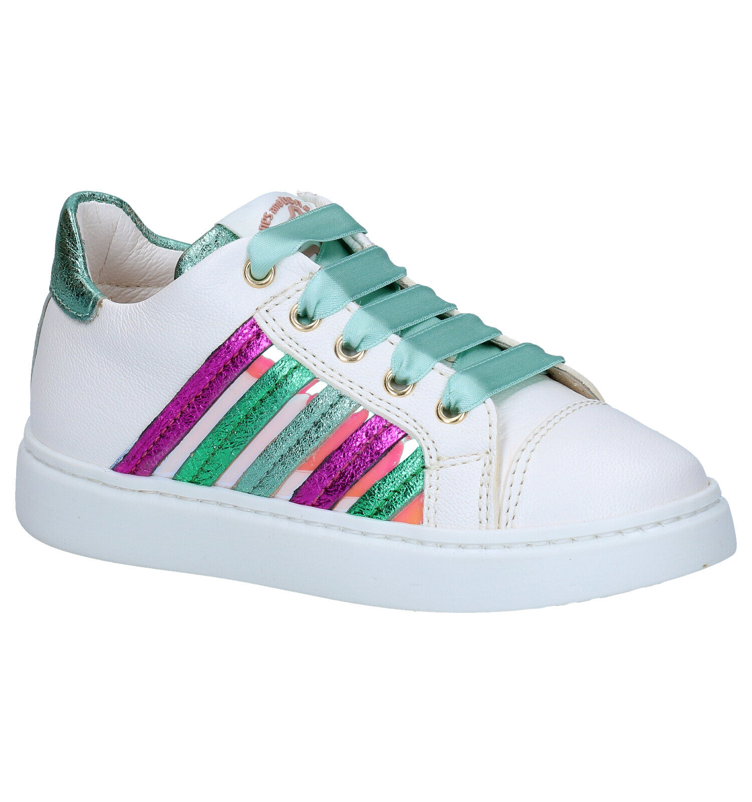STONES and BONES Staci Witte Lage Schoenen Meisjes Sneakers