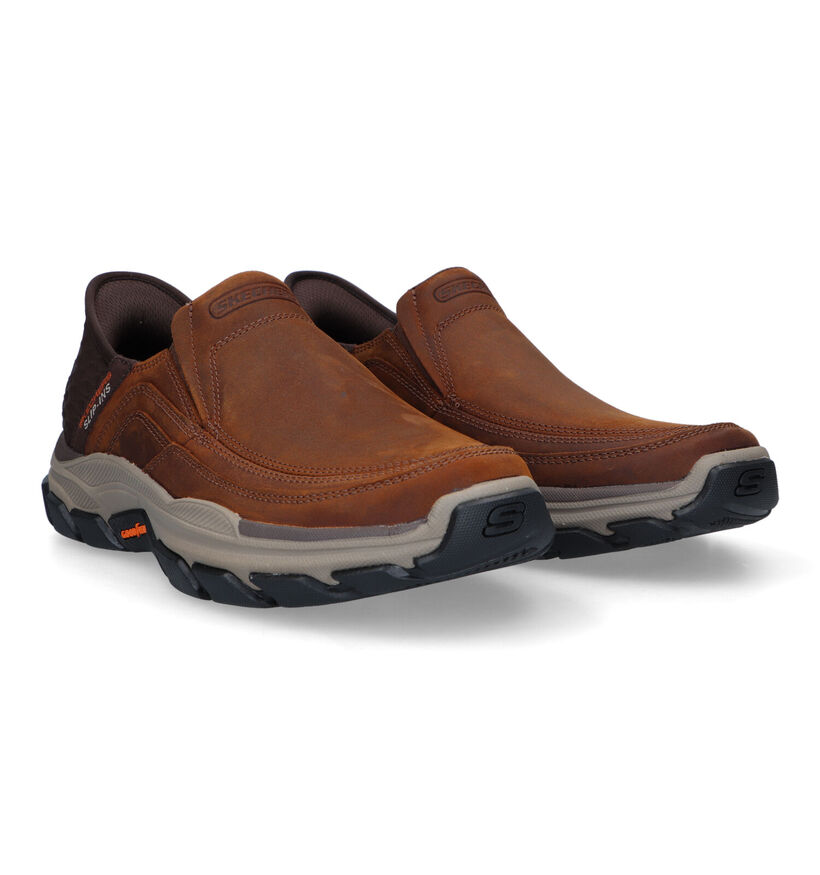 Skechers Resected Chaussures sans lacets en Brun pour hommes (319514)