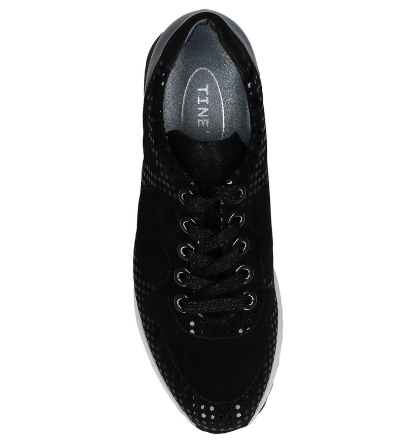 Tine's Baskets basses en Noir en daim (233946)