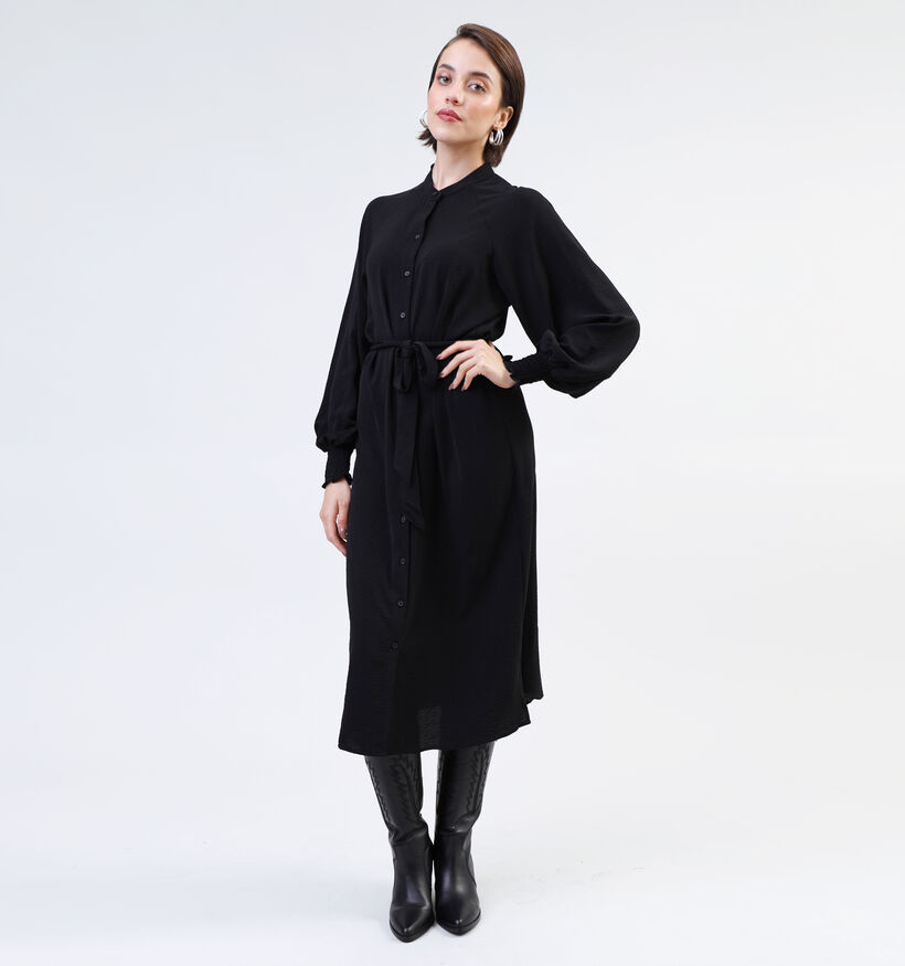 Vero Moda Carla Robe chemise en Noir pour femmes (330869)
