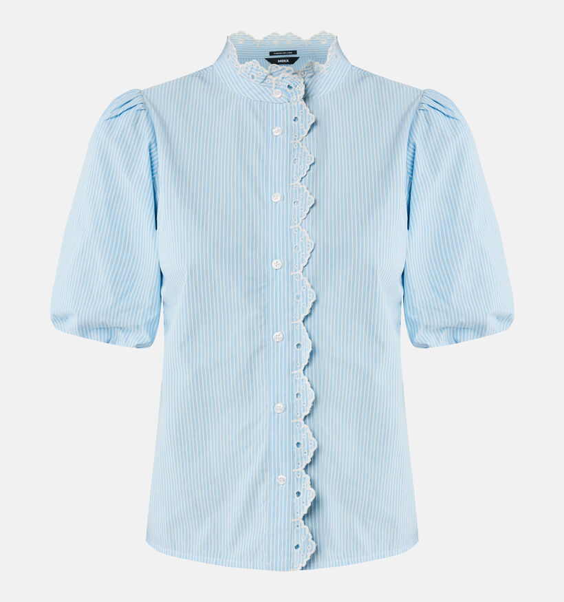 Mexx Blouse avec manches bouffantes en Bleu pour femmes (353229)