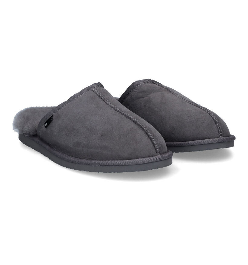 Bullboxer Pantoufles ouvertes en Gris pour hommes (326086)