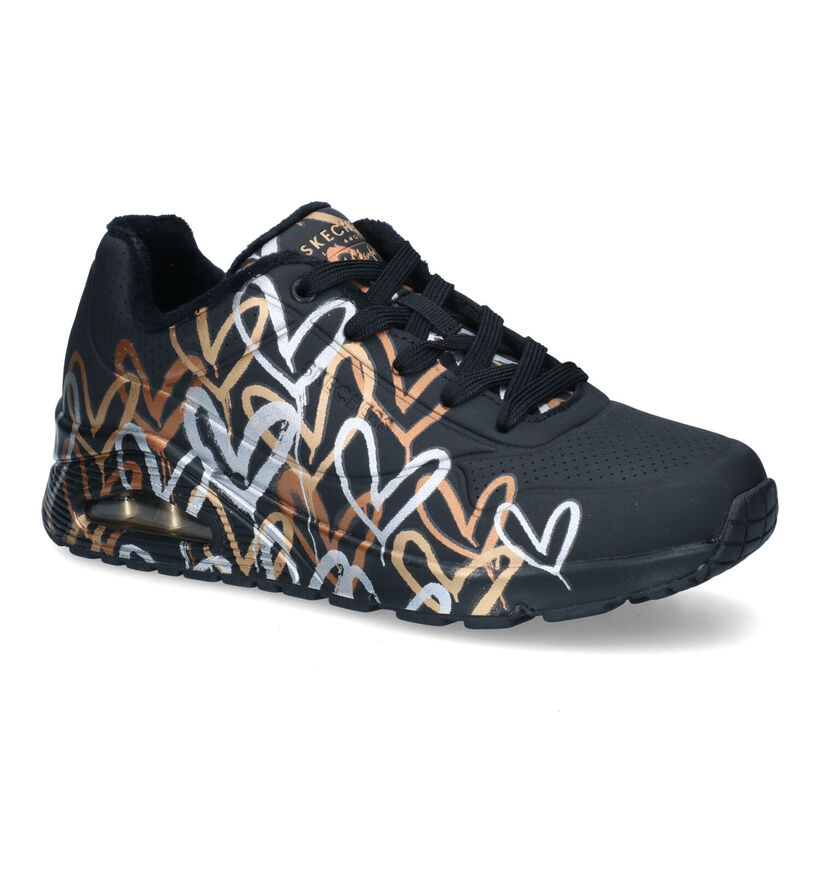 Skechers Uno Metallic Baskets en Noir pour femmes (328048)