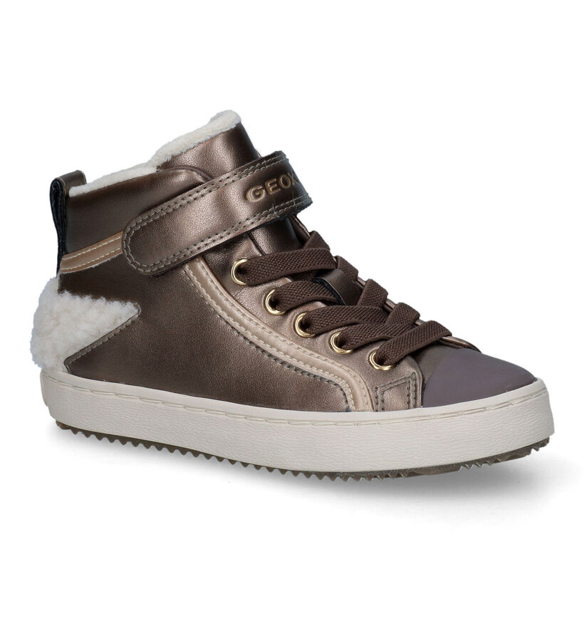 Geox Kalispera Baskets en Bronze pour filles (312540) - pour semelles orthopédiques