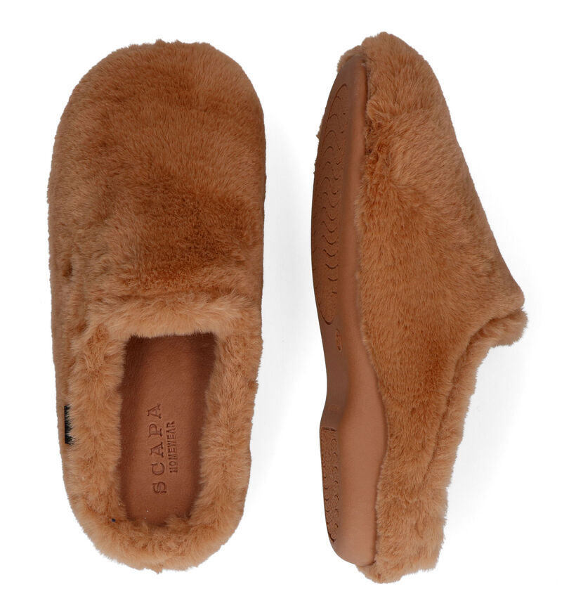 Scapa Pantoufles ouvertes en Taupe pour femmes (317044)