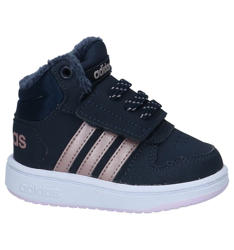 adidas Hoops Blauwe Sneakers in kunstleer (221703)