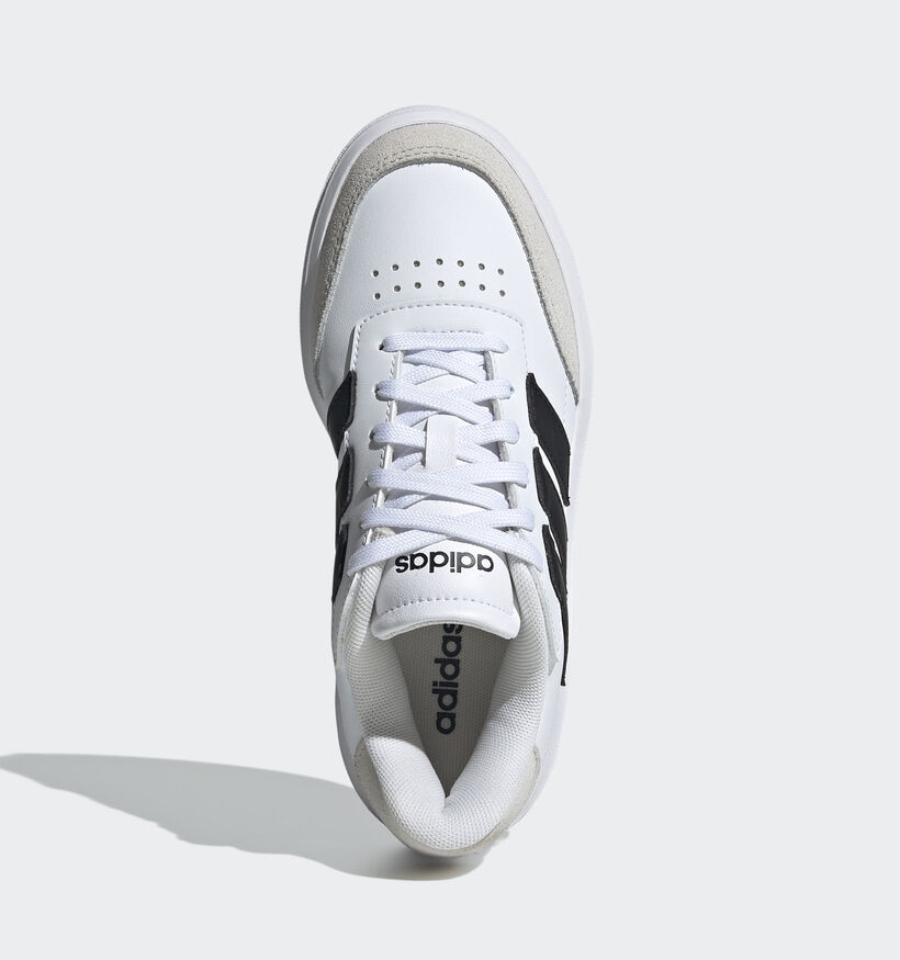 adidas Courtblock Witte Sneakers voor jongens, meisjes (343213) - geschikt voor steunzolen