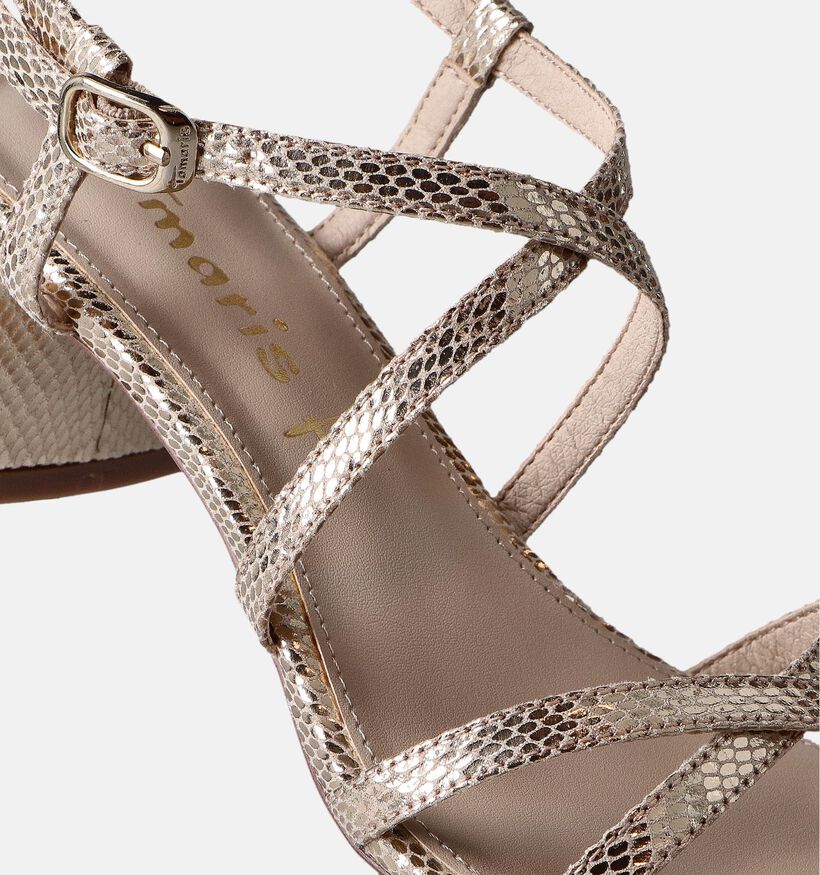 Tamaris Gouden Sandalen met blokhak voor dames (354440)
