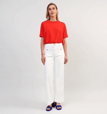 Straight leg jeans blanc