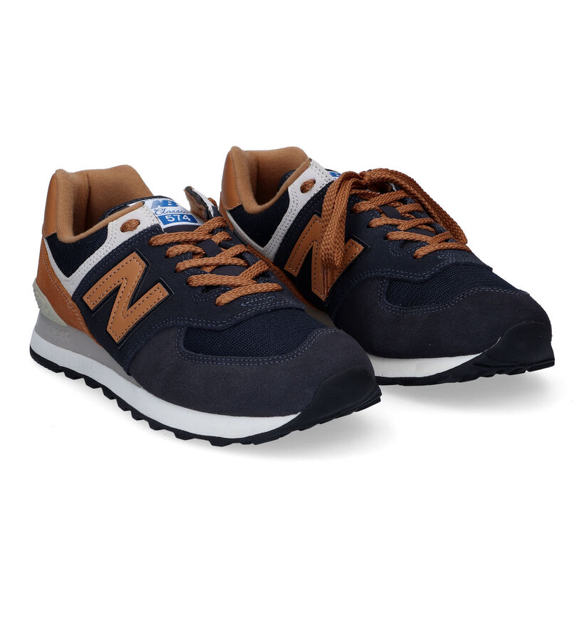 New Balance ML574 Baskets en Gris pour hommes (301745) - pour semelles orthopédiques