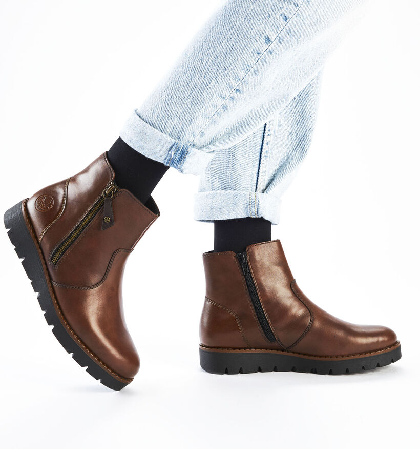 Rieker Cognac Enkellaarzen voor dames (347409)