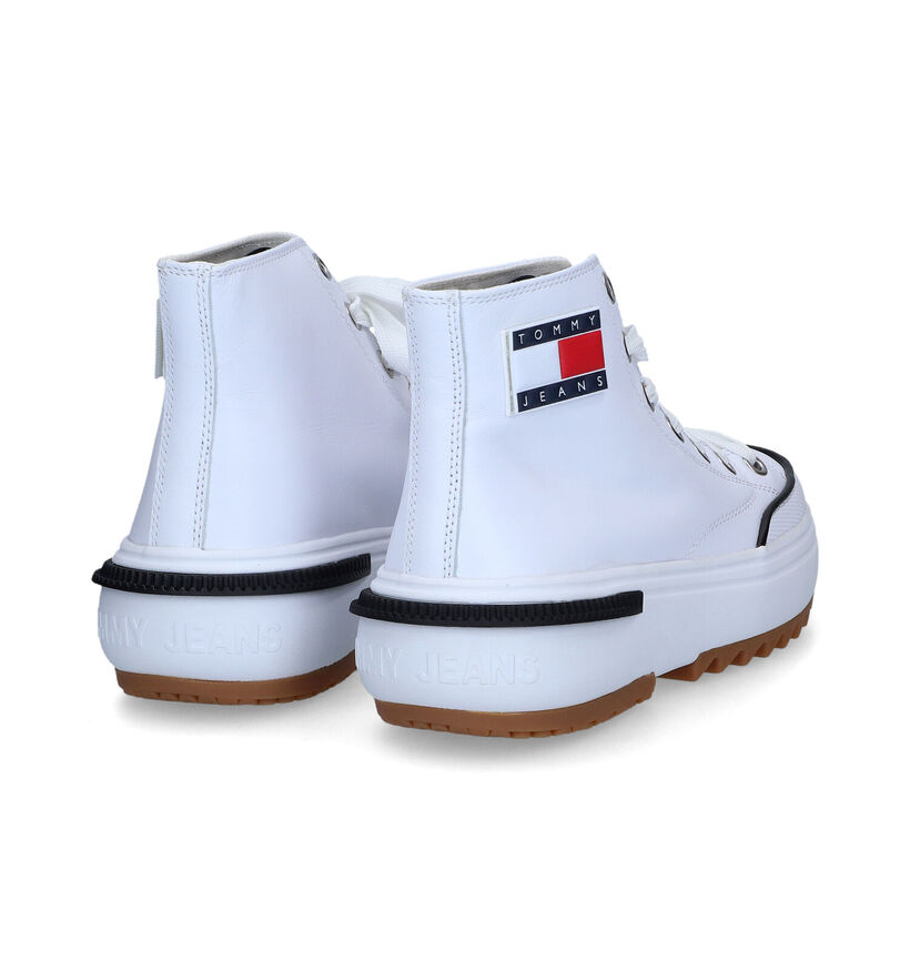 Tommy Hilfiger Mid Run Witte Sneakers in kunstleer (310706)