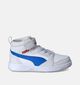 Puma Rebound v6 mid Grijze Sneakers voor meisjes, jongens (350367) - geschikt voor steunzolen