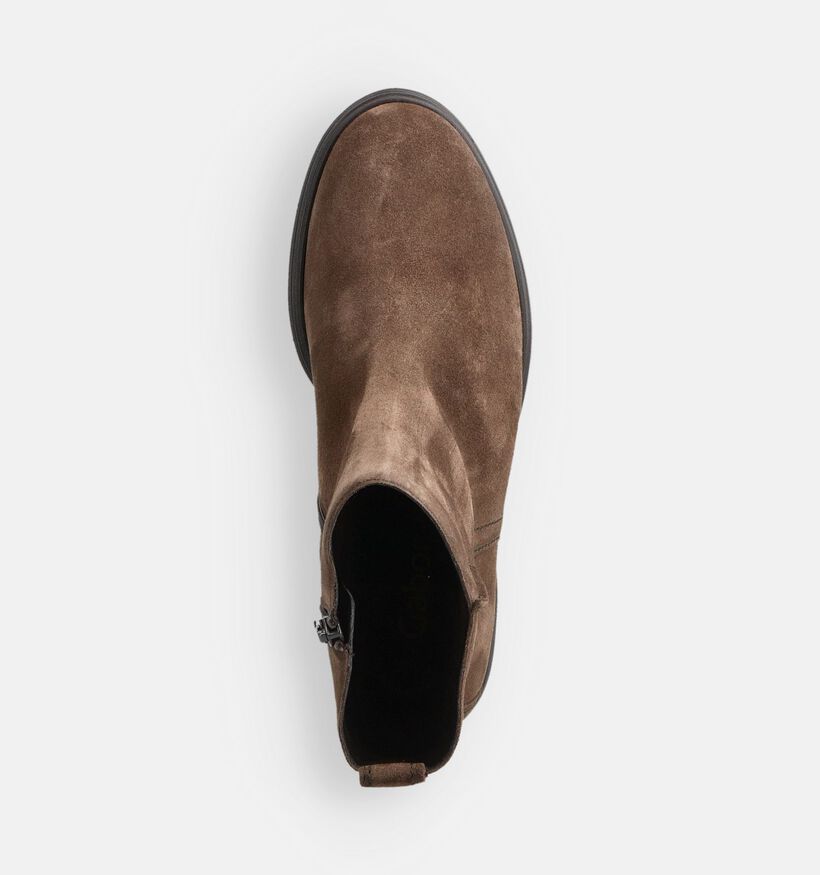 Gabor Bottines à talons en Brun foncé pour femmes (363400) - pour semelles orthopédiques