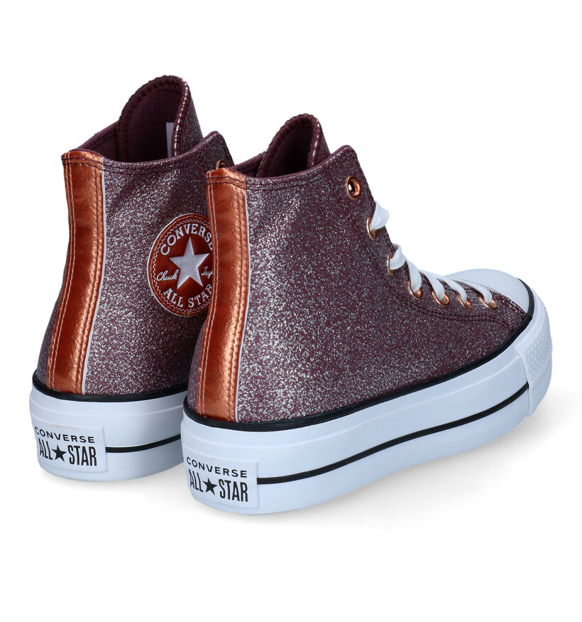 Converse CT All Star Lift Forest Glam Baskets en Bordeaux pour femmes (317412)