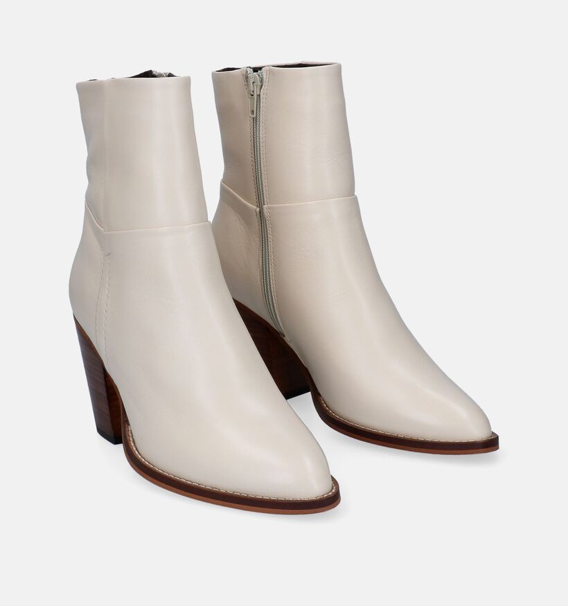 Poelman Bottines à talons en Écru pour femmes (309244)