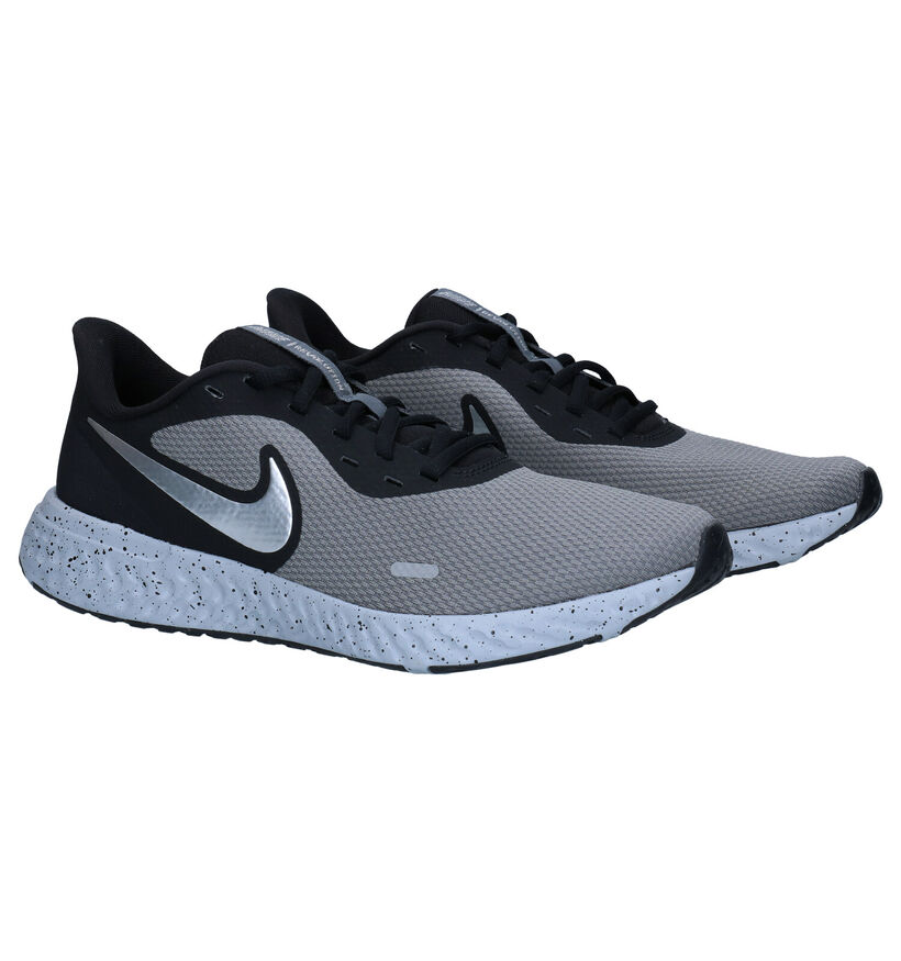 Nike Revolution 5 Baskets en Gris en textile (283888)