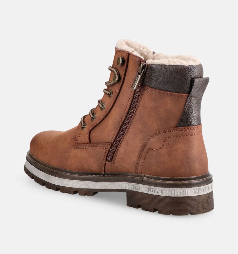 Mustang Cognac Boots met Veters voor heren (378971)