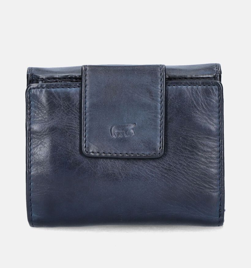 Bear Design Porte-monnaie à rabat en Bleu pour femmes (350743)
