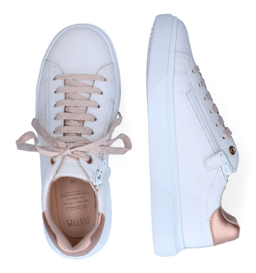 Geox Nettuno Witte Sneakers voor meisjes (304817) - geschikt voor steunzolen