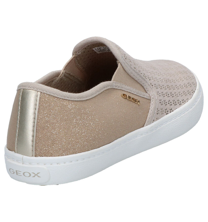 Geox Chaussures slip-on en Beige clair en textile (265765)