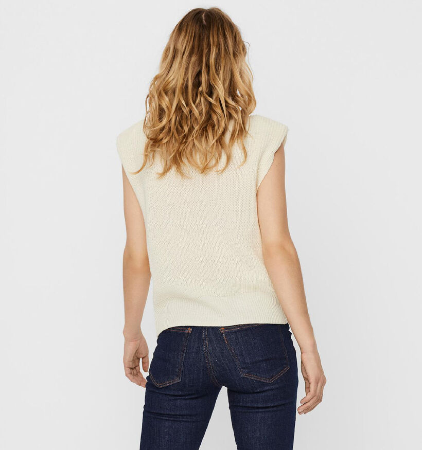 Vero Moda Lala Pull sans manches en Ecru (303796)