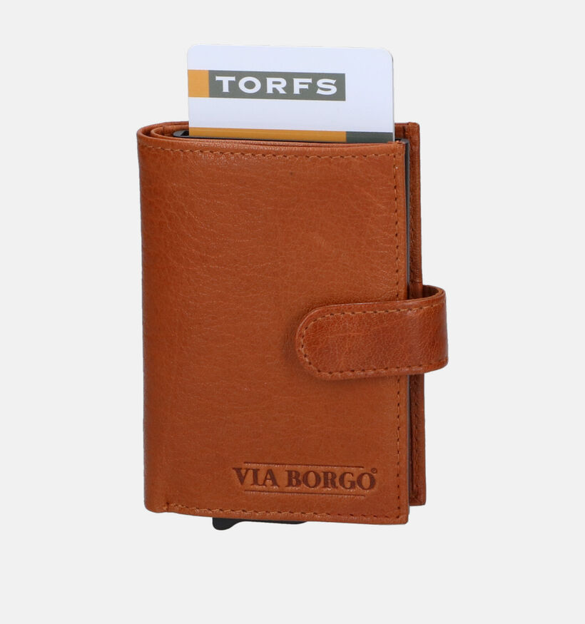 Via Borgo Cognac Kaartenhouder & Riem voor heren (306807)
