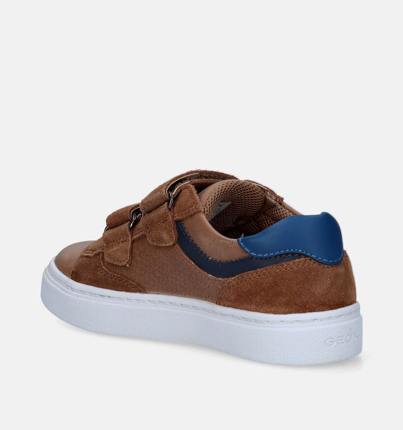 Geox Nashik Cognac Velcroschoenen voor jongens (335778) - geschikt voor steunzolen