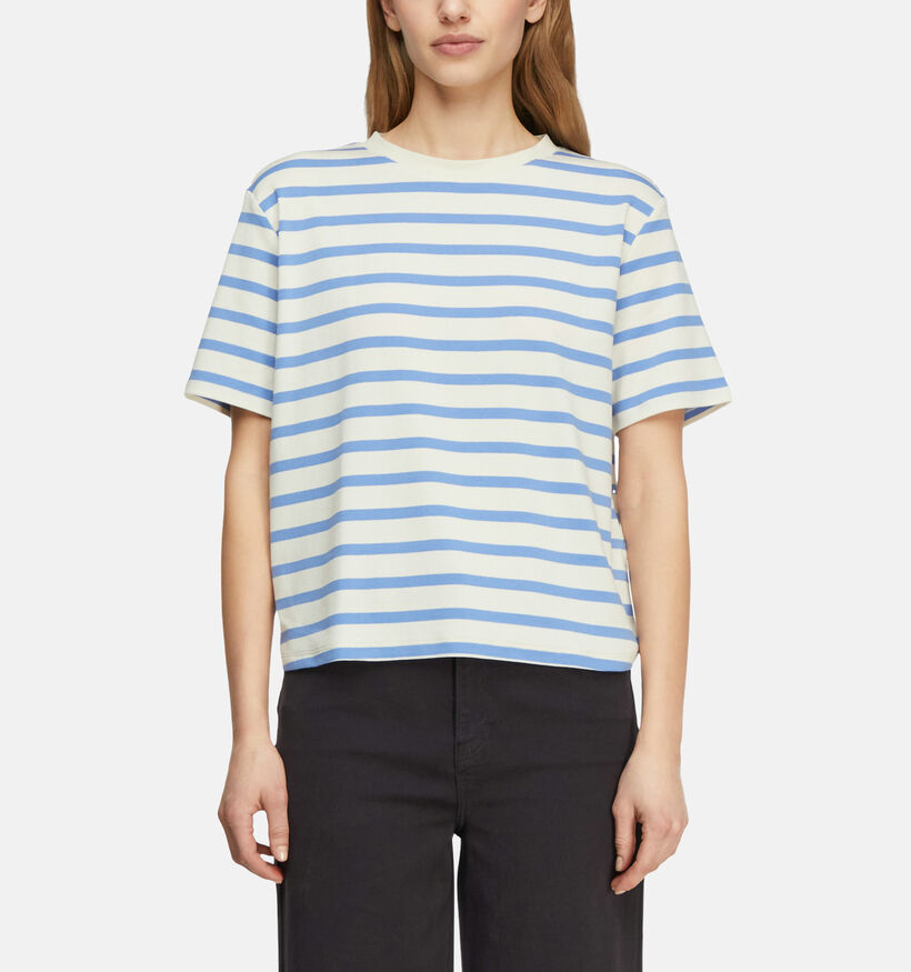 comma T-shirt en Blanc/Bleu pour femmes (373284)